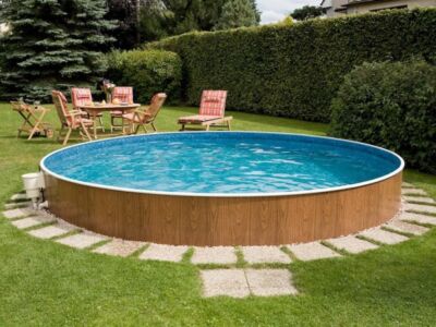 Стальний каркасний басейн AZURO DE LUXE 402DL ø4,6х1,2м