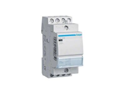 Трифазний модульний контактор Hager ESC325 25A з трьома нормально відкритими контактами (3HO).
